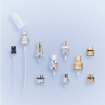 Pompe à vis spray bague métal pas de vis apparent